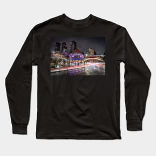 Manchester Night View with Light Trails and Atlas Bar Long Sleeve T-Shirt